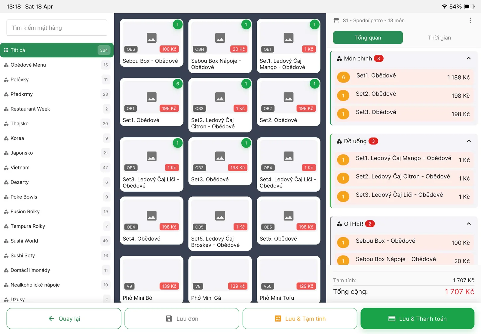 Panda iPad POS menu, order, and payment interface published on the product website